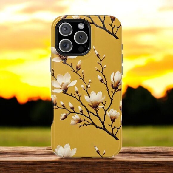 Floral Yellow Phone Case - Picture 1 of 13